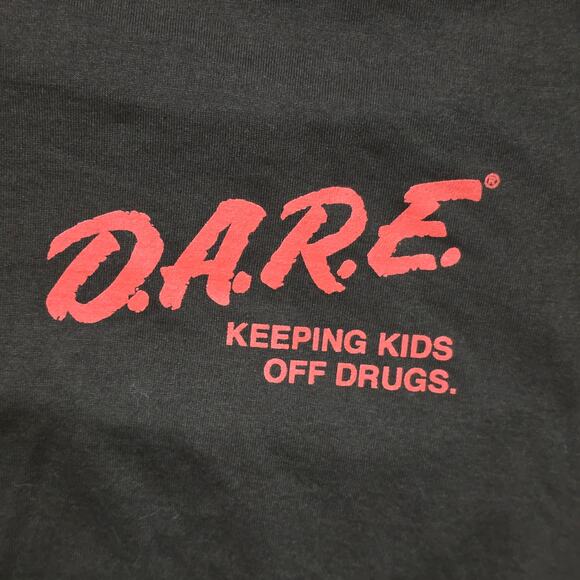 D.A.R.E. Daren the Lion T-Shirt Men M Black Graphic Tee NWOT - Picture 2 of 5